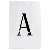 Willekeurige brief | Zwart-wit of doe-het-zelf kle Medium Cadeauzakje (Achterkant)