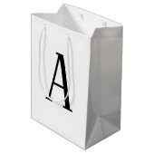 Willekeurige brief | Zwart-wit of doe-het-zelf kle Medium Cadeauzakje (Achterkant Gekanteld)