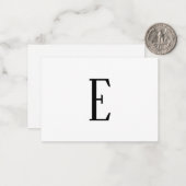 Willekeurige brief | Zwart-wit of doe-het-zelf kle Notitiekaartje (Voorkant / Achterkant in situ)