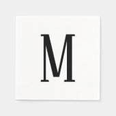Willekeurige brief | Zwart-wit of doe-het-zelf kle Servet (Voorkant)
