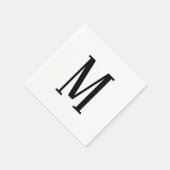 Willekeurige brief | Zwart-wit of doe-het-zelf kle Servet (Hoek)