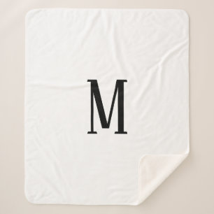 Willekeurige brief   Zwart-wit of doe-het-zelf kle Sherpa Deken