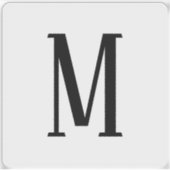 Willekeurige brief | Zwart-wit of doe-het-zelf kle Sticker (Voorkant)