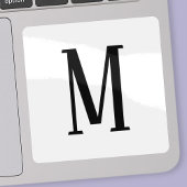 Willekeurige brief | Zwart-wit of doe-het-zelf kle Sticker