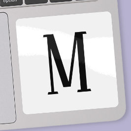 Willekeurige brief | Zwart-wit of doe-het-zelf kle Sticker