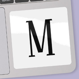 Willekeurige brief   Zwart-wit of doe-het-zelf kle Sticker