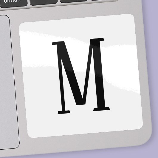 Willekeurige brief | Zwart-wit of doe-het-zelf kle Sticker