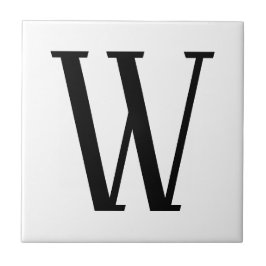 Willekeurige brief | Zwart-wit of doe-het-zelf kle Tegeltje