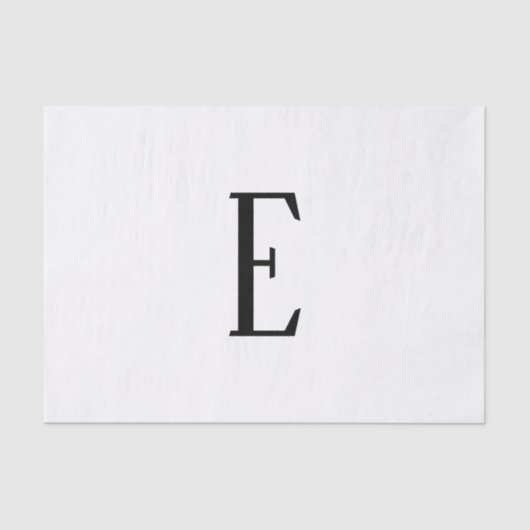 Willekeurige brief | Zwart-wit of doe-het-zelf kle Tissuepapier (Voorkant)