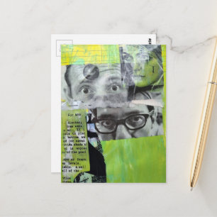 Willekeurige Collage van Oude Gezichten Briefkaart