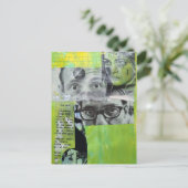 Willekeurige Collage Vintage Gezichten Briefkaart (Staand voorkant)