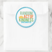 Willekeurige daad van vriendelijkheid (Bijbels) Ronde Sticker (Tas)