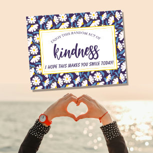 Willekeurige Daad van Vriendelijkheid Blauw & Wit Briefkaart