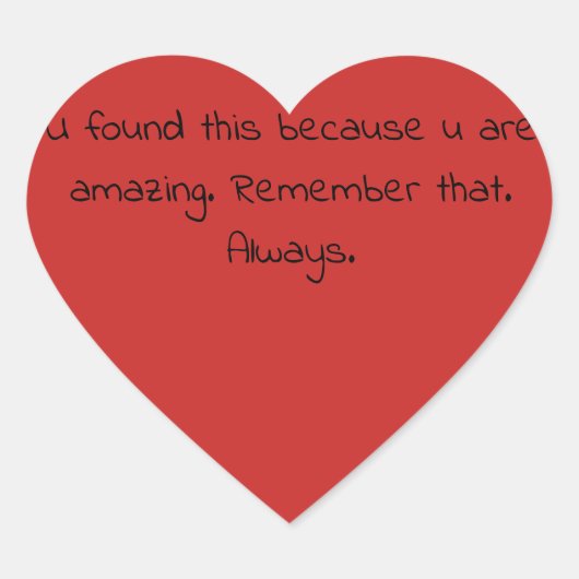 Willekeurige daad van vriendelijkheid gift- sticke hart sticker (Voorkant)