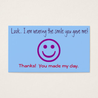 Willekeurige daad van vriendelijkheid kaarten van  visitekaartje