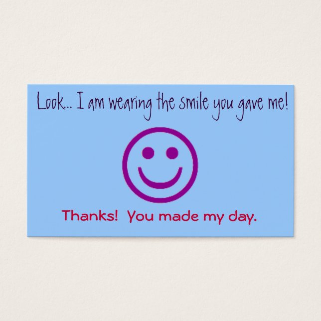 Willekeurige daad van vriendelijkheid kaarten van  visitekaartje (Voorkant)