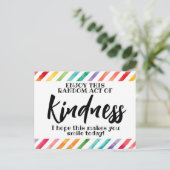 Willekeurige daad van vriendelijkheid" Motivatie Briefkaart (Staand voorkant)