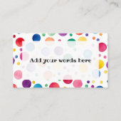 Willekeurige daad van vriendelijkheid verspreid li visitekaartje (Achterkant)