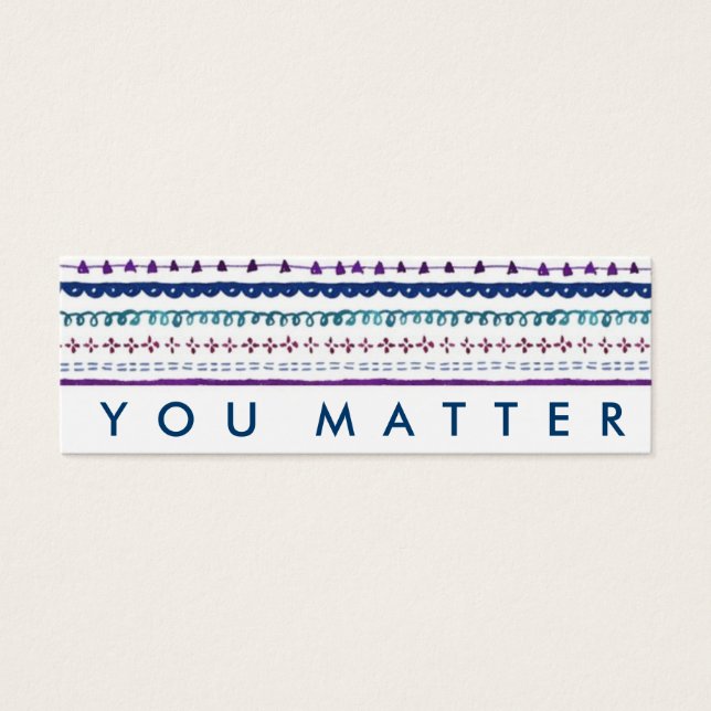 Willekeurige daden van vriendelijkheid U Matter Ka Mini Visitekaartjes (Voorkant)