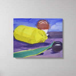 willekeurige dingen canvas afdruk