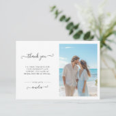 Willekeurige gebeurtenis fantasie script bruidsmei bedankkaart (Staand voorkant)