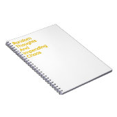 Willekeurige gedachten en dreigende chaos notitieboek (Rechterzijde)