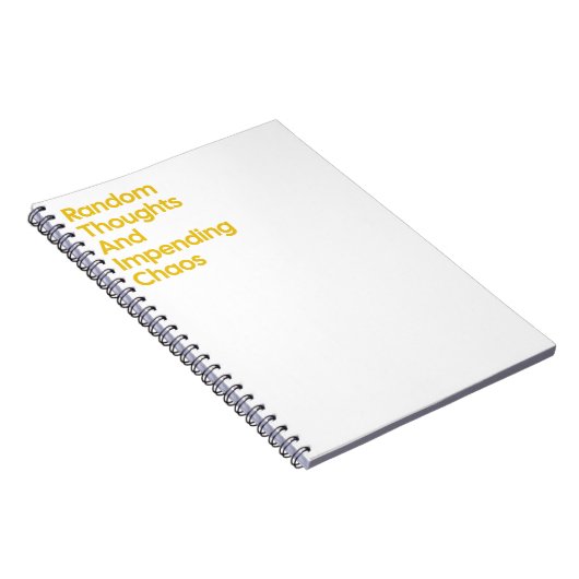 Willekeurige gedachten en dreigende chaos notitieboek (Rechterzijde)