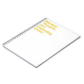 Willekeurige gedachten en dreigende chaos notitieboek (Linkerzijde)