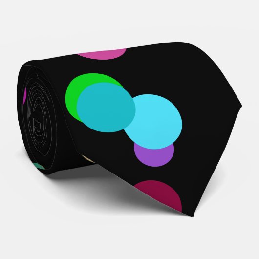 Willekeurige gekleurde Stippen Stropdas (Opgerold)