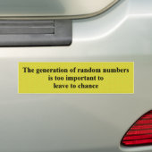 willekeurige getallen bumpersticker (Op auto)