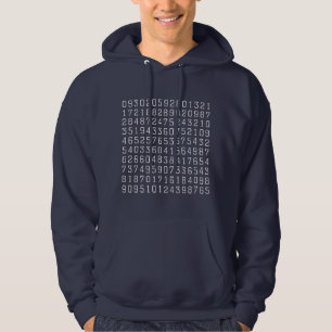 Willekeurige getallen - Wit op donker Hoodie