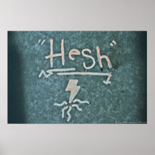 Willekeurige graffiti: Poster met hesh Lightning B