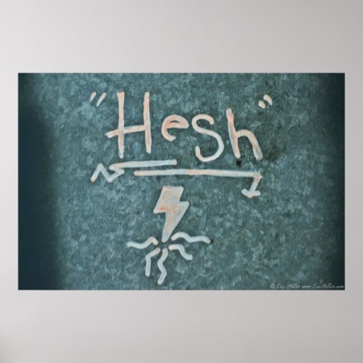 Willekeurige graffiti: Poster met hesh Lightning B (Voorkant)