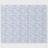 Willekeurige grootte Blue-Violet Polka stippen op Cadeaupapier (Vlak)