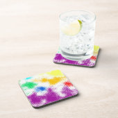 Willekeurige halftone kleurrijke achtergrond bier onderzetter (Rechterzijde)