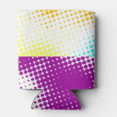 Willekeurige halftone kleurrijke achtergrond blikjeskoeler (Achterkant)