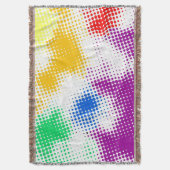 Willekeurige halftone kleurrijke achtergrond deken (Voorkant Verticaal)