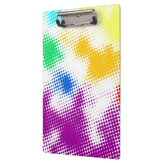 Willekeurige halftone kleurrijke achtergrond klembord (Links)