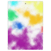 Willekeurige halftone kleurrijke achtergrond klembord (Achterkant)