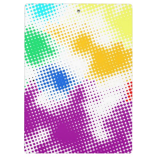 Willekeurige halftone kleurrijke achtergrond klembord (Achterkant)