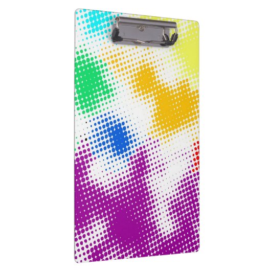 Willekeurige halftone kleurrijke achtergrond klembord (Rechts)
