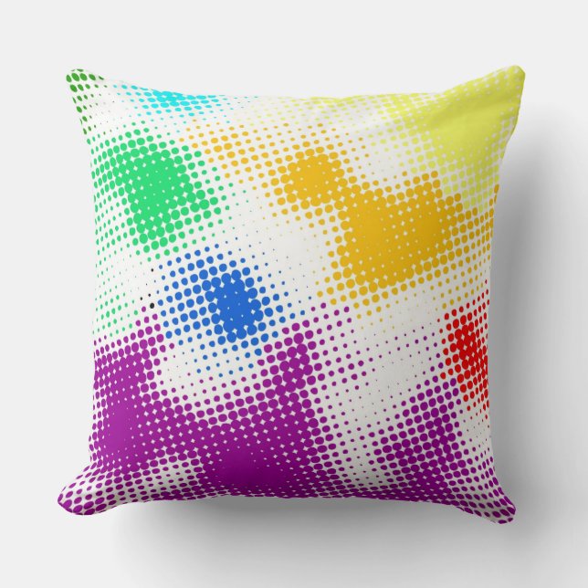Willekeurige halftone kleurrijke achtergrond kussen (Voorkant)