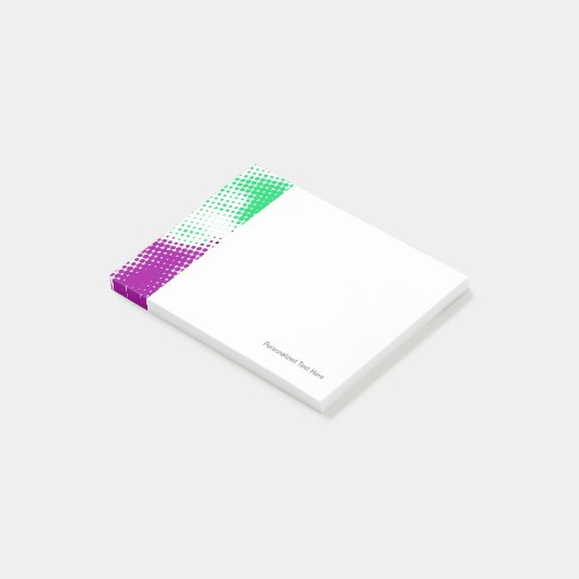 Willekeurige halftone kleurrijke achtergrond post-it® notes (Schuin)