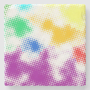 Willekeurige halftone kleurrijke achtergrond stenen onderzetter