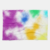 Willekeurige halftone kleurrijke achtergrond theedoek (Horizontaal)