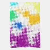 Willekeurige halftone kleurrijke achtergrond theedoek (Verticaal)