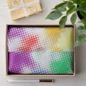 Willekeurige halftone kleurrijke achtergrond tissuepapier (Geschenk)