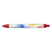 Willekeurige halftone kleurrijke achtergrond zwarte inkt pen (Voorkant)