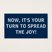 Willekeurige handelingen van Kaarten met een handi Visitekaartje (Achterkant)