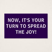 Willekeurige handelingen van Kaarten met een handi Visitekaartje (Achterkant)